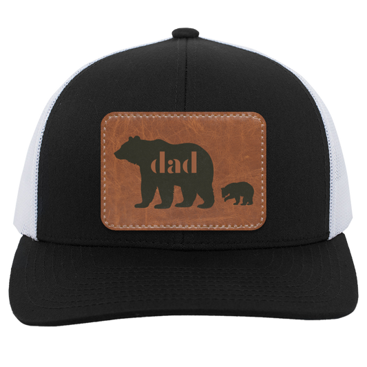 Dad Bear | Leather Print | Trucker Hat