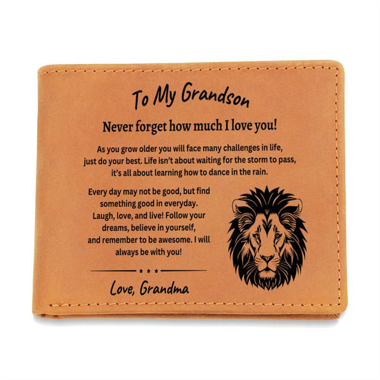 Wallet: Lion - To My Grandson, Love Grandma