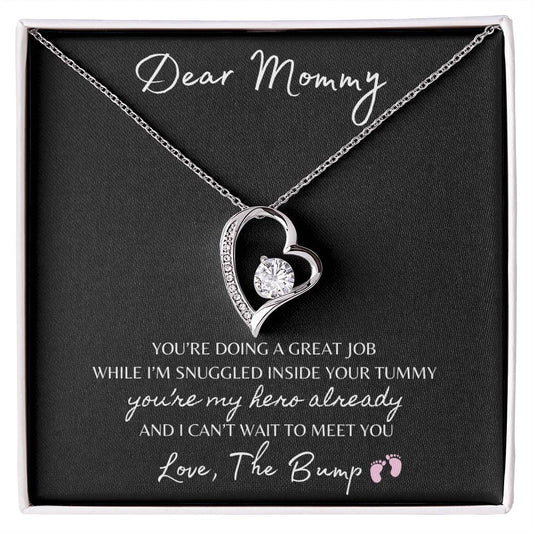 Dear Mommy | The Bump Girl | Forever Love Necklace Blk