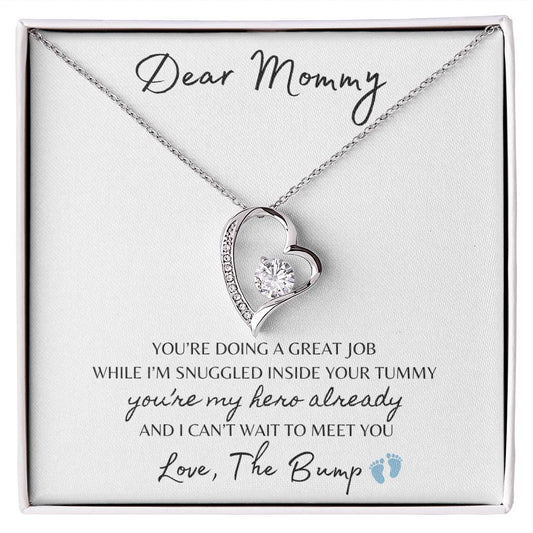 Dear Mommy | The Bump Boy | Forever Love Necklace White
