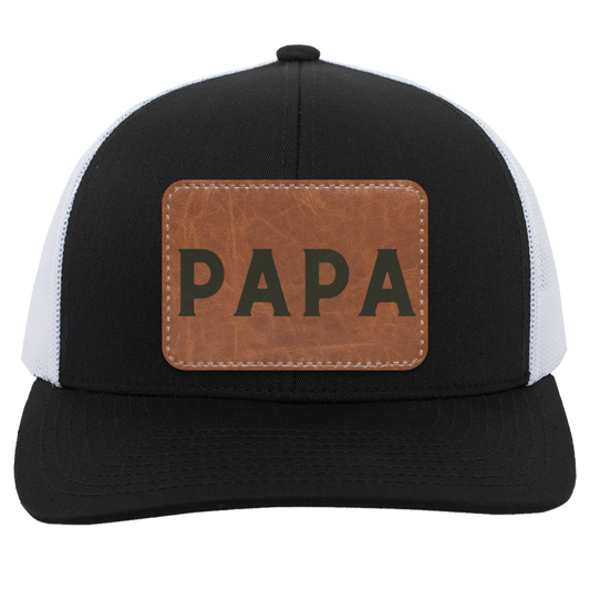 PAPA | Leather Print | Trucker Hat