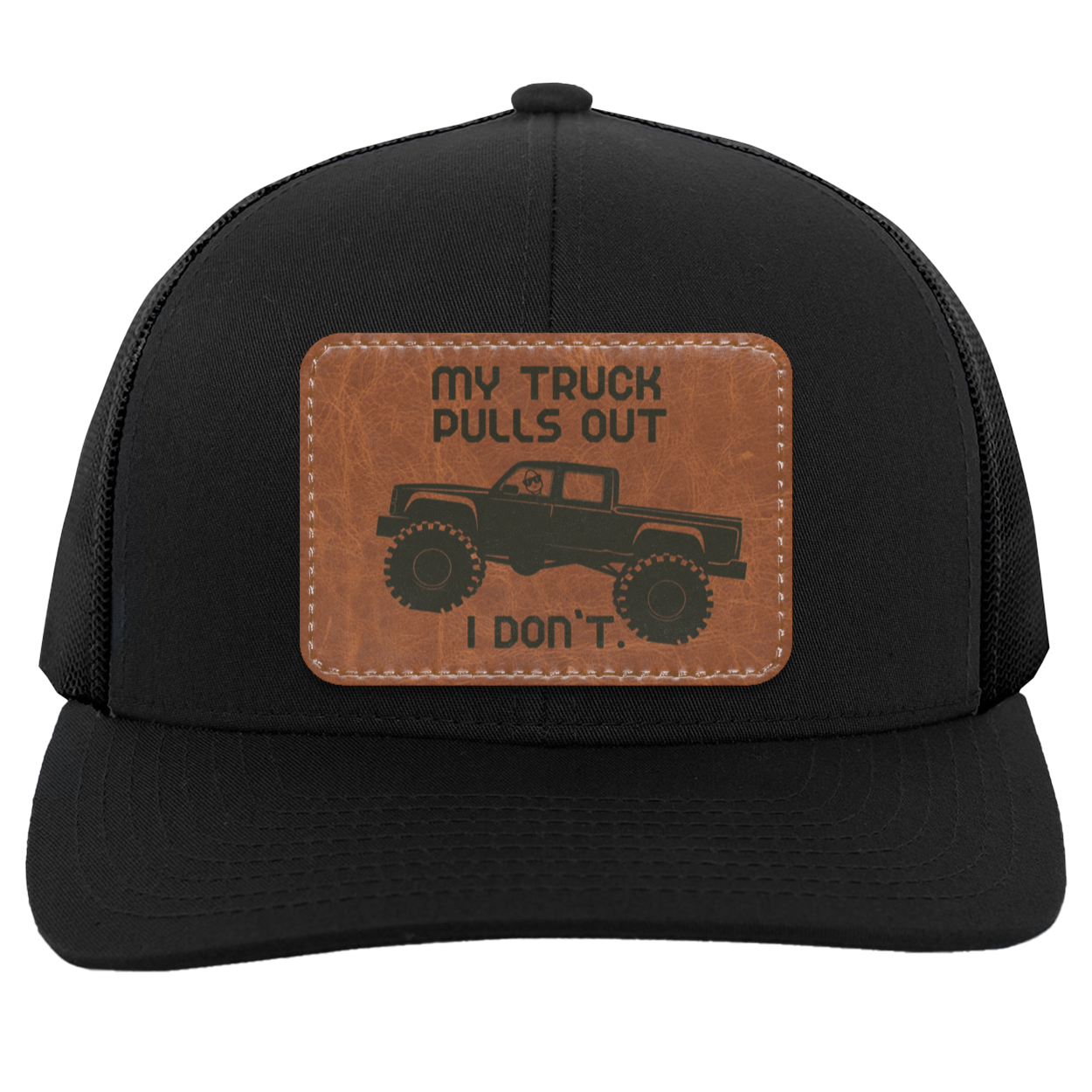 My Truck Pulls Out | Leather | Trucker Hat