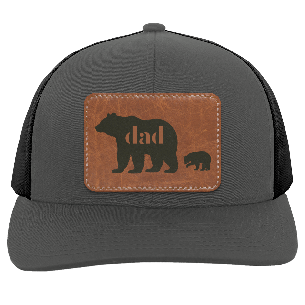 Dad Bear | Leather Print | Trucker Hat