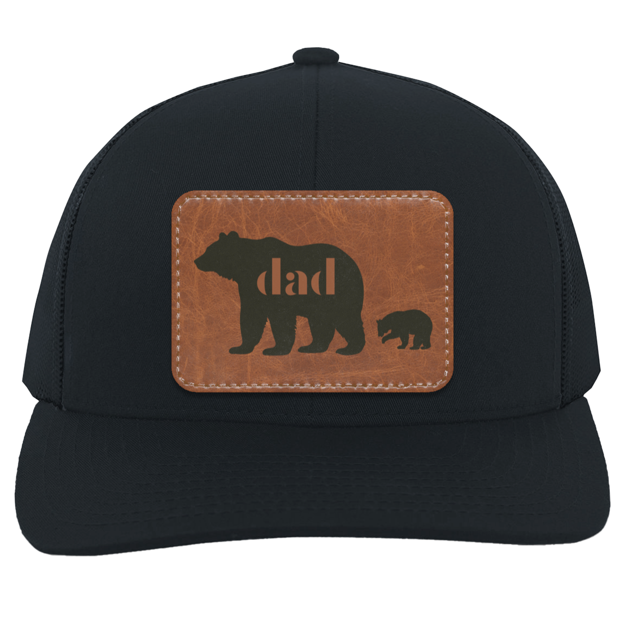 Dad Bear | Leather Print | Trucker Hat