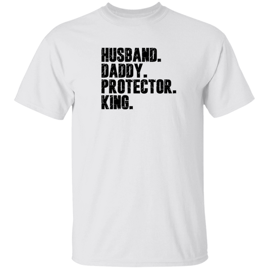 Husband Dad Protector King | Blk Print |T-Shirt