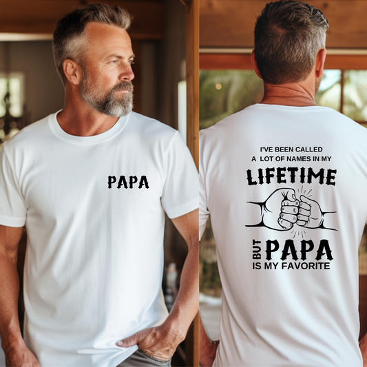 PAPA | Lifetime | Blk Print | T-Shirt