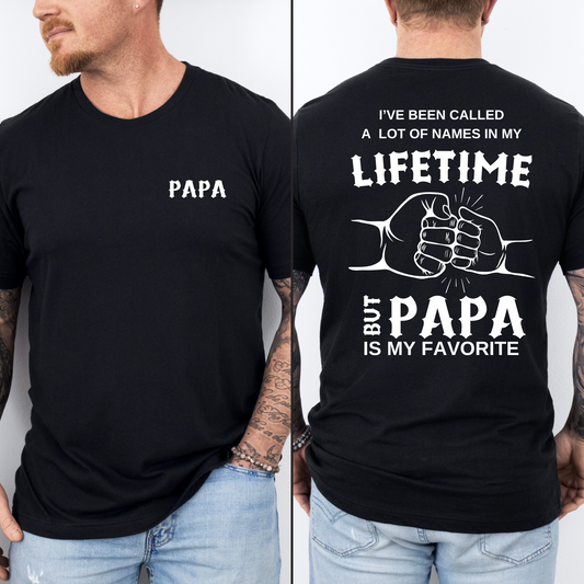 PAPA | Lifetime | Wht Print | T-shirt