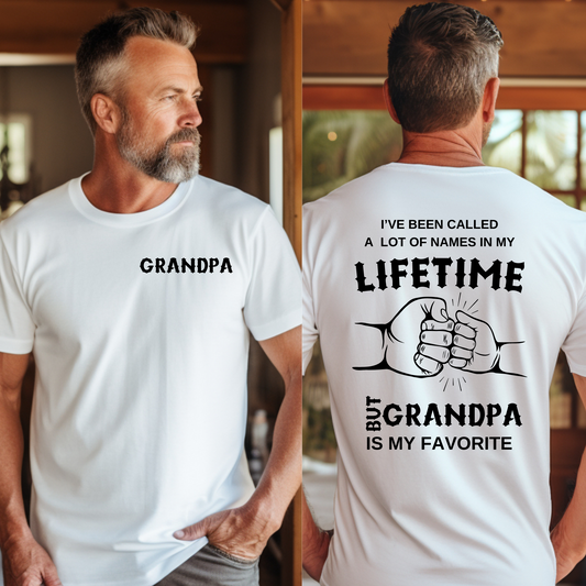 Grandpa | Lifetime | Blk Print | T-shirt