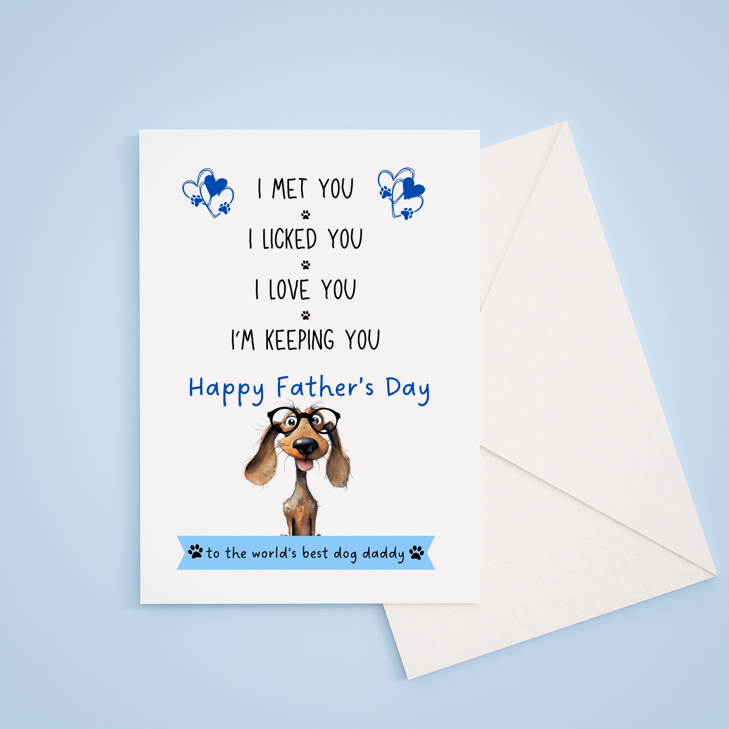 Dachshund Dad | Greeting Card | GCB011