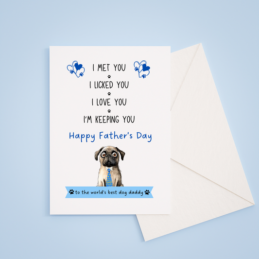 Pug Dad | Greeting Card | GCB013