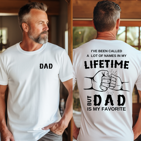 DAD | Lifetime | Blk Print | T-shirt