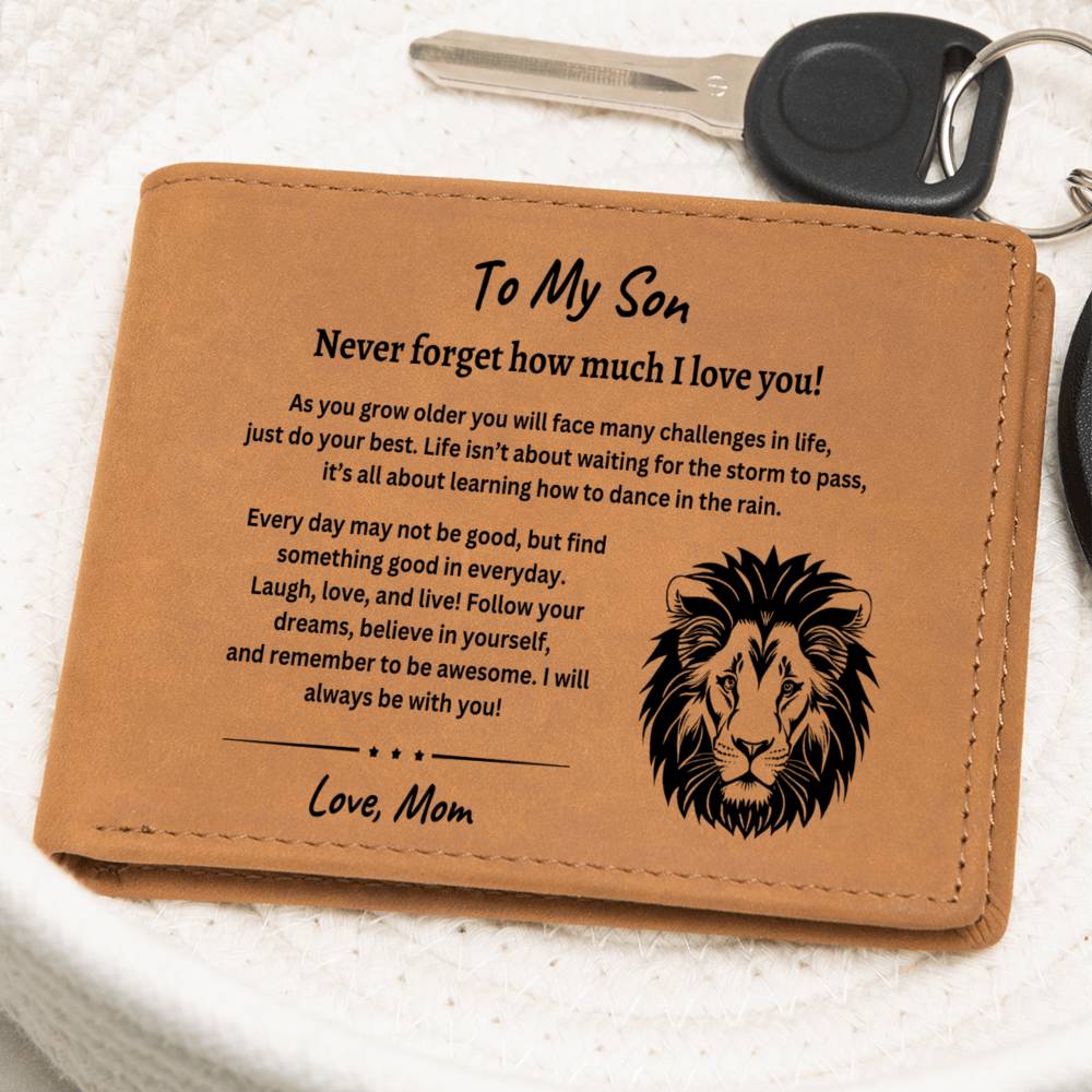 Wallet: Lion - To my Son, Love Mom
